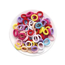 SAMYAK Girls 100 Pcs Soft Hair Rubber Bands Ponytail Holders-picture-34