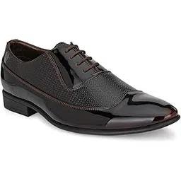 mens Ak 1068 San Frissco Men's Formal Shoes with TPR Sole/Wrinkle Free Glossy Shine Elegant Lace Up Oxfords Shoes for Party and Wedding/Stylish Lightweight and Comfortable Formal Shoe - 6 (Black)-picture-11