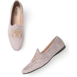 san frissco Embroidered Handcrafted Slip-Ons Ethnic Slip On Loafers Synthetic Upper Cushioned Footbed/Comfortable Fashionable Stylish Flexible for Men-picture-27