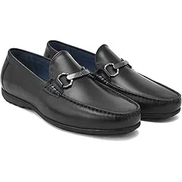 san frissco Genuine Italian Leather Loafers Lightweight Loafers Casual Slip-on Cushioned Footbed/Comfortable Fashionable Stylish Flexible for Men-picture-11