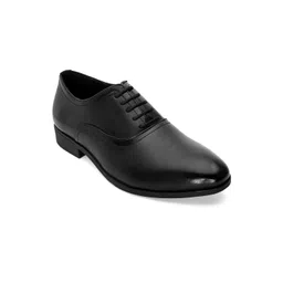 San Frissco Men Black Solid Formal Oxfords-picture-29