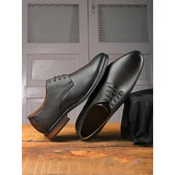 San Frissco Men Brown Solid Formal Derbys-picture-36