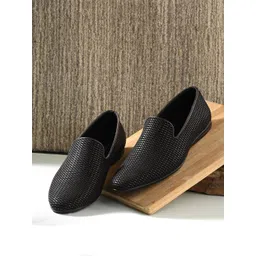 San Frissco Men Brown Textured Casual Loafers-picture-22