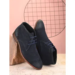 San Frissco Men Leather High Top Lace Up Boots-picture-16