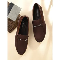 San Frissco Men Lightweight Slip On Horsebit Loafers-picture-40
