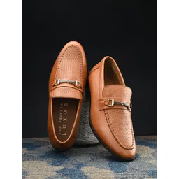 San Frissco Men Perforations Leather Formal Horsebit Loafers-picture-14