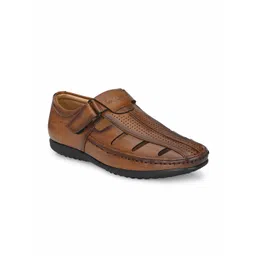 San Frissco Men Tan Brown Fisherman Sandals-picture-10