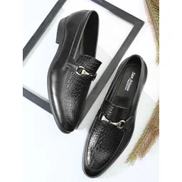 San Frissco Men Textured Formal Horsebit Loafers-picture-34