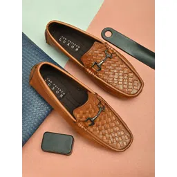 San Frissco Men Textured Lightweight Horsebit Loafers-picture-27