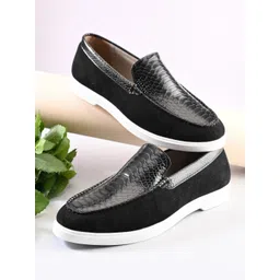 San Frissco Men Textured PU Loafers-picture-14