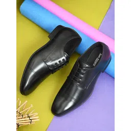 San Frissco Men Textured Square Toe Formal Derbys-picture-32