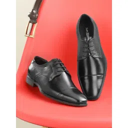 San Frissco Men's Black Derby Shoes-picture-16