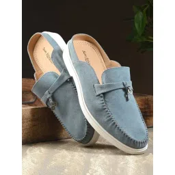 San Frissco Men's Blue Mule Shoes-picture-10