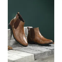 San Frissco Men's Brown Chelsea Boots-picture-10