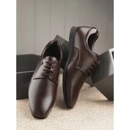 San Frissco Men's Brown Derby Shoes-picture-18