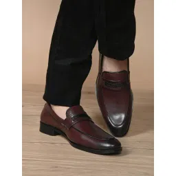 San Frissco Men's Burgundy Formal Loafers-picture-24