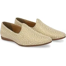 san frissco Men's Embroidered Mojaris Casual Slip-On Shoes | Soft Cushioned Footbed Insole with TPR Sole | Stylish Lightweight Jutti Perfect for Party Weddings Festive Season-picture-47