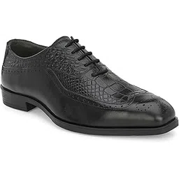 san frissco Men's Formal Shoes with Textured Leather Cushioned Footbed | Classic Oxford TPR Outsole, Durable & Slip-Resistant Comfortable for Office, Meeting, and Formal Occasion-picture-42
