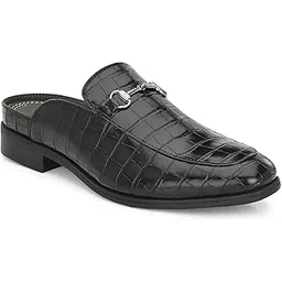 san frissco Men's Loafer's Casual Slip On Shoes Textured Upper Mules/Soft Cushioned Footbed with TPR Sole/Stylish Lightweight Comfortable Fit Perfect for Party, Events and Weddings-picture-45