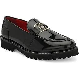 san frissco Men's Loafers Glossy Shine Shoes with Buckle/Anti-Slippery Wrinkle Free Synthetic Upper Slip-On Loafers/Stylish Lightweight and Comfortable Formal Shoe-picture-12