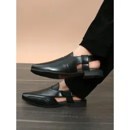 San Frissco Men's Skull Black Back Strap Sandals-picture-41