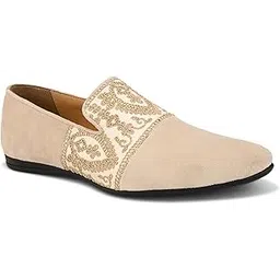 san frissco Men's Velvet Embroidered Juttis & Mojaris for Wedding & Festival | Handcrafted Ethnic Loafer Slip-On with Soft Cushioned Footbed | Lightweight & Comfortable Shoes for Men-picture-43