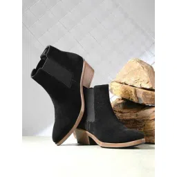 San Frissco Women's Black Chelsea Boots-picture-17