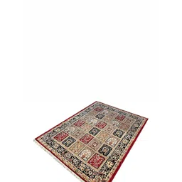 SANA CARPET Beige & Red Floral Anti-Skid Carpet-picture-40