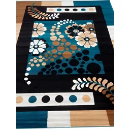 SANA CARPET Black & Blue Anti-Skid Silk Carpet-picture-36