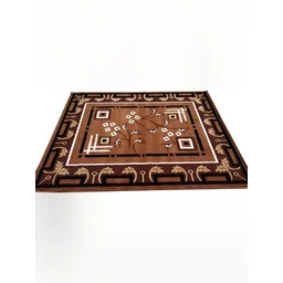 SANA CARPET Brown & Black Floral Printed Anti Skid Carpet-picture-14