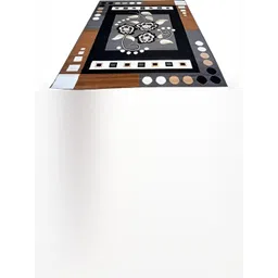 SANA CARPET Brown & Black Floral Printed Anti Skid Carpet-picture-19