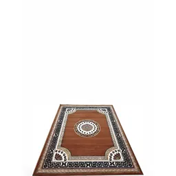 SANA CARPET Brown & Black Floral Printed Anti Skid Carpet-picture-37