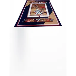 SANA CARPET Brown & Blue Ethnic Motifs Anti-Skid Carpet-picture-15