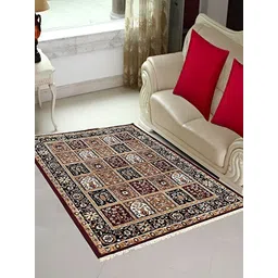 SANA CARPET Brown & Cream Floral Anti Skid Carpet-picture-39