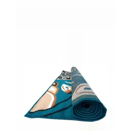 SANA CARPET Gold Toned & Blue Floral Printed Carpet-picture-39