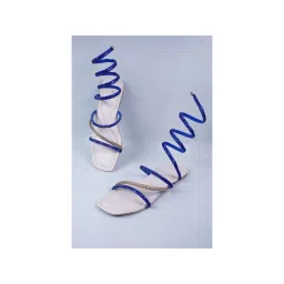Sana K Luxurious Footwear Blue Spring Flats-picture-27