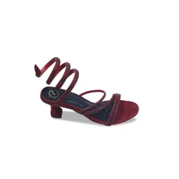 Sana K Luxurious Footwear Colourblocked Slim Gladiators-picture-36