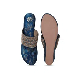 Sana K Luxurious Footwear Printed Party Wedge Sandals image 4