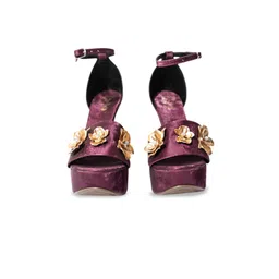 Sana K Luxurious Footwear Women Embellished Party Stiletto Sandals with Buckles-picture-34