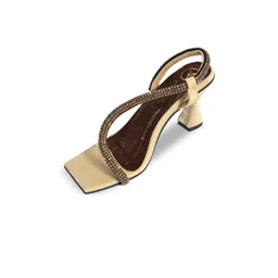 Sana K Luxurious Footwear Women Printed Leather Party Block with-picture-21