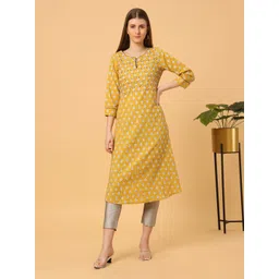 SANAA Women Quirky Printed Daily Cotton Straight Kurta-picture-22