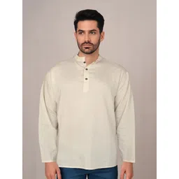 Sanaatani Cotton Thread Work Mandarin Collar Kurta-picture-12