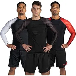 sanabul Essentials Long Sleeve Compression Training Rash Guard for MMA BJJ Wrestling (Large, All Black)-picture-27