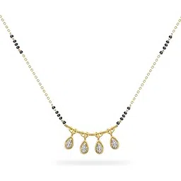 sanas Mangalsutra 1Pc Mangal Sutra Mangalsutra for Women Mangalsutra Ladies Chain Mangalasutra for Bride Mangalsutra Pendant 1Pc (Golden)-picture-29