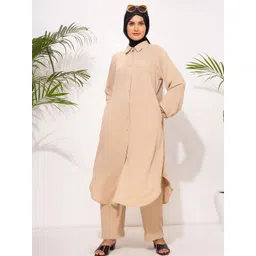 SANASH Collections Shirt Collar Tunic With Trouser Co-Ords-picture-35