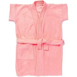 SAND DUNE Kids Baby Girls Bathrobe | Terry Cotton Bathrobe Gown | Half Sleeves | Knee Length | Pocket with Waist Belt | Baby Girls Bathrobe - 1 to 4 Years Age Pink-picture-11