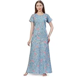 sand dune Alpine Women’s A-Line Nighty with Pocket | Digital Printed | Soft & Comfortable Fabric | Round Neck | Short Sleeves Sleepwear-picture-24