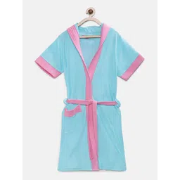 Sand Dune Boys Blue & Pink Hooded Bathrobe-picture-10