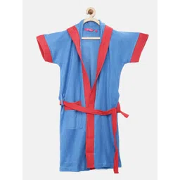 Sand Dune Boys Blue & Red Hooded Bathrobe-picture-22
