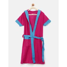 Sand Dune Boys Magenta & Blue Hooded Bathrobe-picture-35